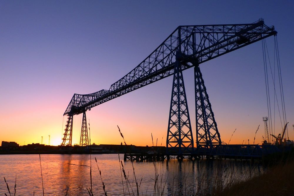 View of Teesside during sunset