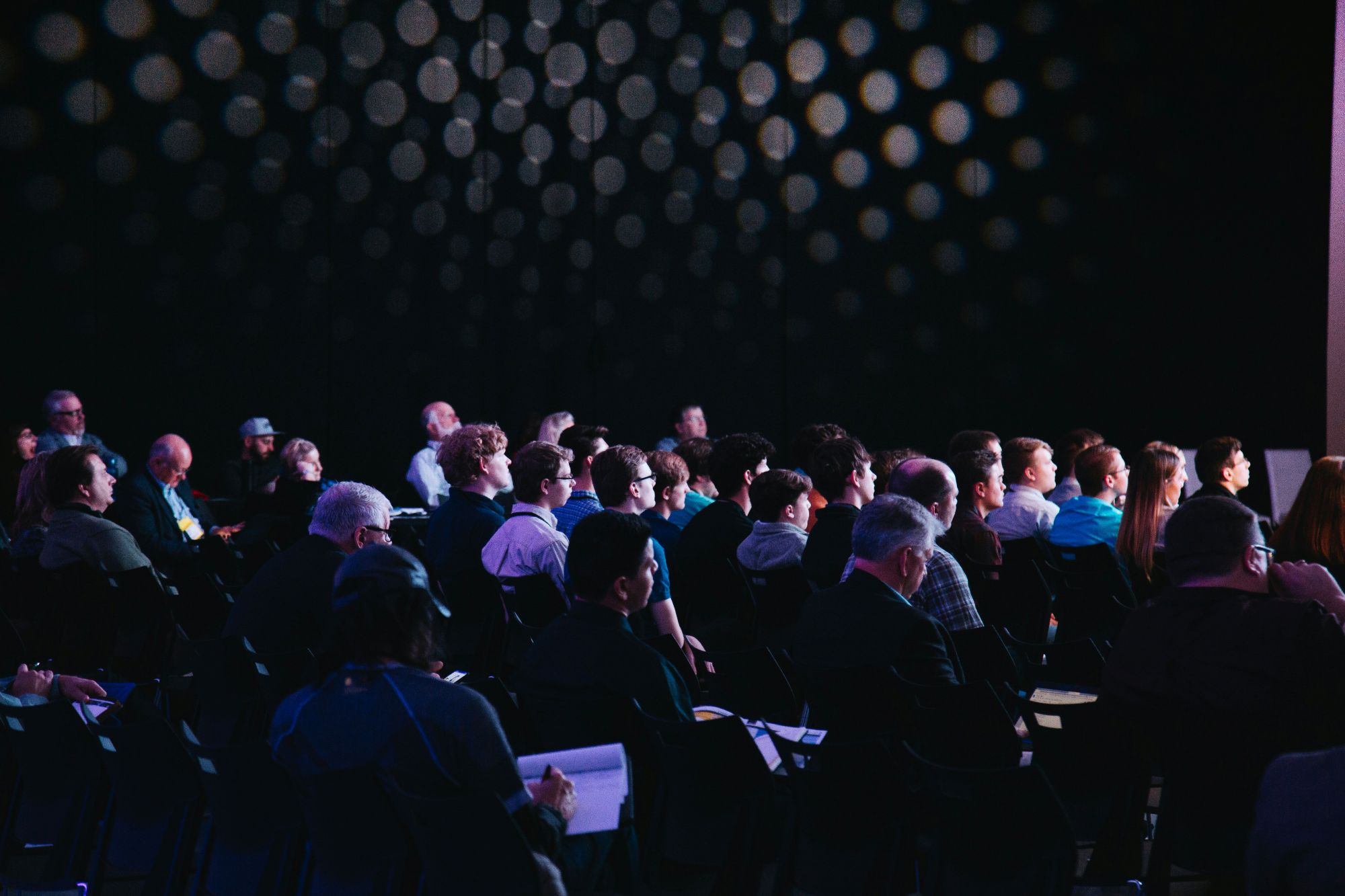 Large audience of people at conference