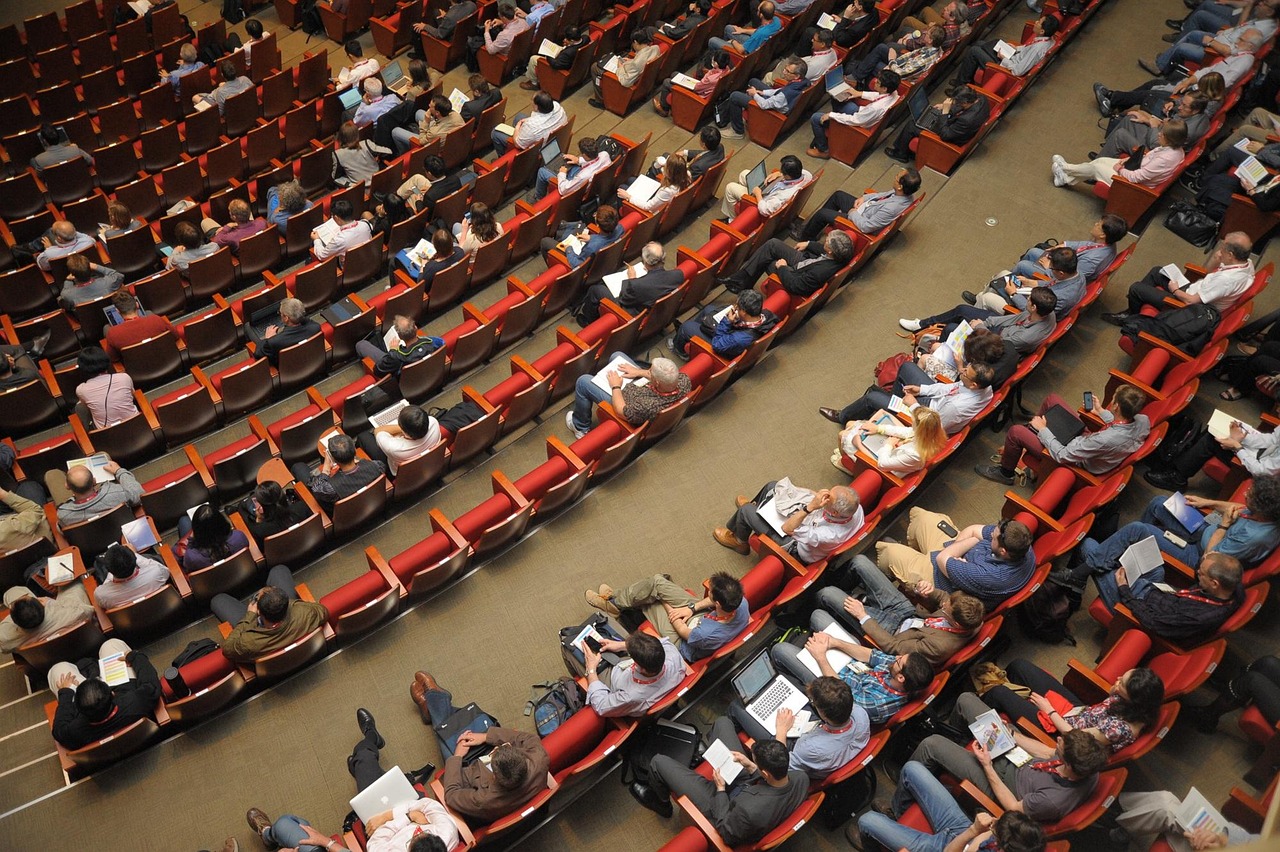 Event venue with people