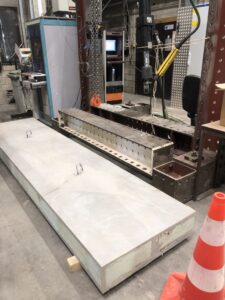 Concrete panel in a laboratory